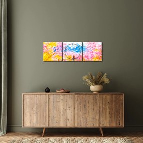 Kép - festett pár, akvarell (órával) (90x30 cm)