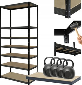 Tárolószekrény fém állvány Helios 270x110x45cm 7Px400kg 300EZER Komb