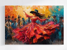 Poszter Nő Tánc Spanyolország Flamenco Szenvedély Mozgás 60x40