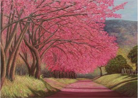Virágzó fák képe (70x50 cm)