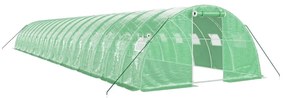 zöld acélvázas melegház 72 m² 18 x 4 x 2 m