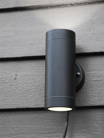 MARKSLÖJD 108169 GARDEN24 Modern Kültéri Fali Lámpa Fekete LED IP44