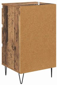 Széf fiókkal Öreg fa 40 x 35 x 70 cm Műszaki fa és vas