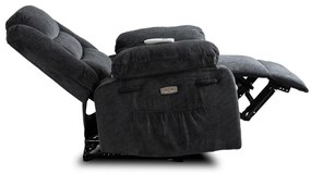 Elektromosan Vezérelhető Masszázsfunkciós Relaxfotel Fekete Színben. JASPER