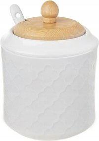 Cukrászda Porcelán Kanállal Fehér Cukortartó Kávéscsésze 350 ML