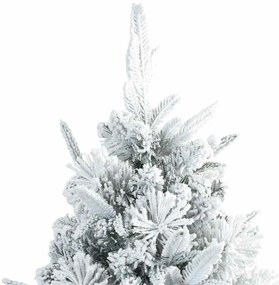 Műanyag Rugalmas Karácsonyfát Havas Flokkal Fehér 180 cm