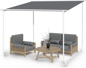 Blumfeldt Nantes, pavilon, napellenző, 3x3m, poliészter, acél váz, UV50+, padlógörgők