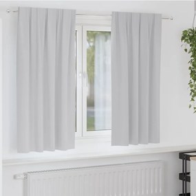 Függönyök függönyökkel 2 pcs Világosszürke 175x140cm Poliészter