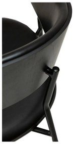 Matt fekete karfás étkezőfotel Crib – DAN-FORM Denmark