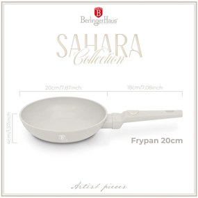 Berlinger Haus indukciós tapadásmentes serpenyő 20 cm matt krém Sahara Collection