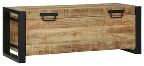 Tároló ládák 80x30x30cm tömör mangófából és fémkerettel