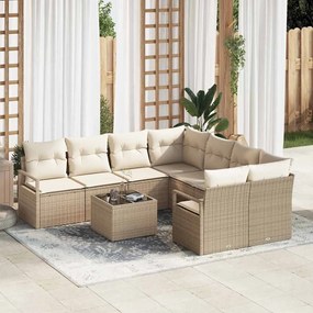 Kerti Kanapé Szett 9 pcs Beige és krém 55 x 55 x 37 cm