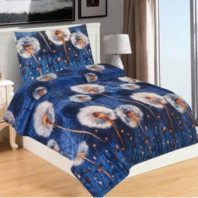 Fehér pitypang mikroplüss ágyneműhuzat 200x140cm+90x70cm TiaHome