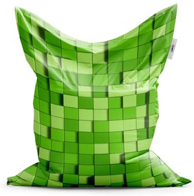 Classic babzsák Green Blocks 3D - gyerek, zöld