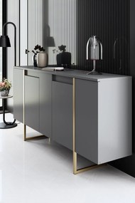 Konzolasztal Luxe - Anthracite, Gold