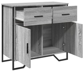szürke sonoma színű szerelt fa tálalószekrény 79,5x35,5x74,5 cm
