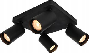 Italux Nesto Mennyezeti lámpa fekete 24cm 4xGU10 mozgatható reflektor