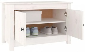 fehér tömör fenyőfa cipősszekrény 70 x 38 x 45,5 cm