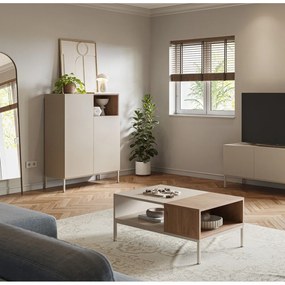 Krémszínű dohányzóasztal 56x90 cm Cailin – Marckeric