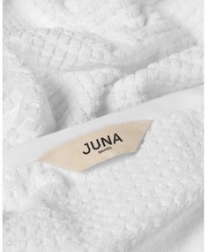 Fehér frottír bio pamut törölköző 50x100 cm Check – JUNA