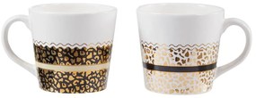 Fehér-aranyszínű agyagkerámia bögre szett 2 db-os 300 ml London – Premier Housewares