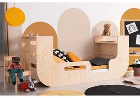 Natúr színű gyerekágy tárolóhellyel 90x200 cm RIKO – Adeko