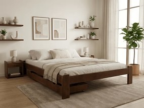 ADA ágy 180x200 cm,tölgyfa Ágyrács: Léces ágyrács, Matrac: Coco Maxi 20 cm matrac