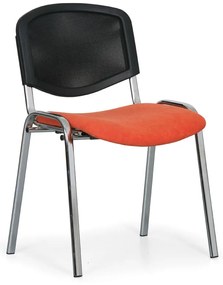 Viva Mesh konferencia szék - króm lábak, narancssárga / fekete