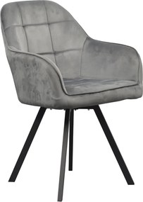 Forgó étkezőszék, sötétszürke Velvet szövet, SAMANTA