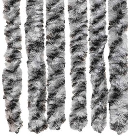 szürke és fekete és fehér zsenília rovarfüggöny 90x200 cm