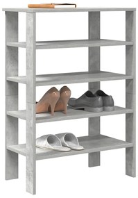 betonszürke szerelt fa cipőtartó 61x32x87,5 cm