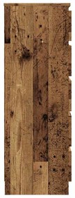 antik fa színű szerelt fa fiókos szekrény 60 x 36 x 103 cm