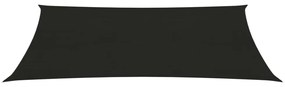 fekete HDPE napvitorla 160 g/m² 3 x 6 m
