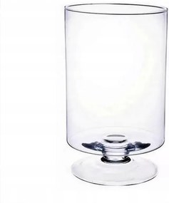 Üveg gyertyatartó lábon, hengeres kehely Wwn H-25 cm D-15 cm