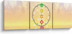 Kép - Csakrák (órával) (90x30 cm)