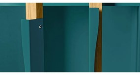 Avon türkizkék könyvszekrény/tálalószekrény - Woodman