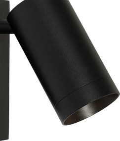 Okos fekete állítható fali lámpa kapcsolóval, Wifi GU10 50mm-rel - Jeana Luxe