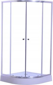 Zuhanykabin kéreg félköríves 195x80 cm tolóajtós alacsony zuhanytálca