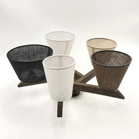 Brilagi - LED mennyezeti lámpa ANTHONY 5xE14/40W/230V tölgy-dió