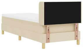 BoxSpring Ágy Matrac Kárpittal, Krém, 80 x 200 cm
