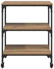 vidaXL Konyhai kocsi Artisan tölgy 60 x 41 x 76 cm Faanyag