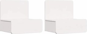 vidaXL Éjjeli asztal 2 pcs Fehér 44 x 32,5 x 40 cm Tömör fenyőfa