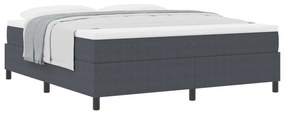 Box Spring Ágy Matraccal Sötétszürke Super King Kordbársony Anyag