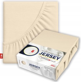 Jersey lepedő 80x200 gumis vastag pamut oldal 30 cm Elefántcsont