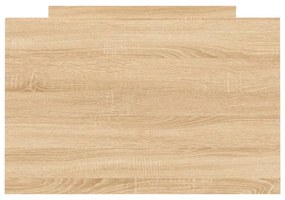 sonoma tölgy színű ágykeret fej- és lábtámlával 75 x 190 cm