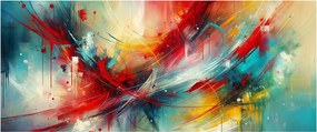 Kép – Absztrakció pirossal (120x50 cm)