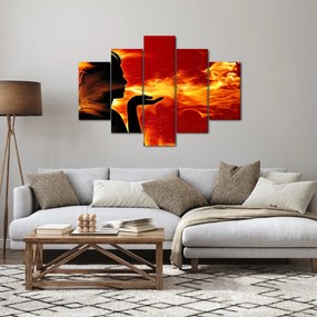 Egy nő képe lángokkal (150x105 cm)