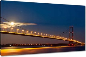 Vászonkép 120x70 Kivilágított híd éjszaka