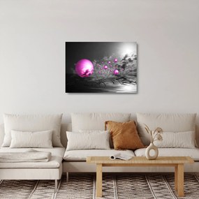 Rózsaszín gömbök képe (üvegen) (70x50 cm)