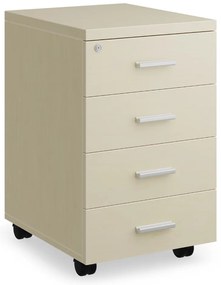 SimpleOffice konténer 40 x 48 cm - 4 fiókos, nyír